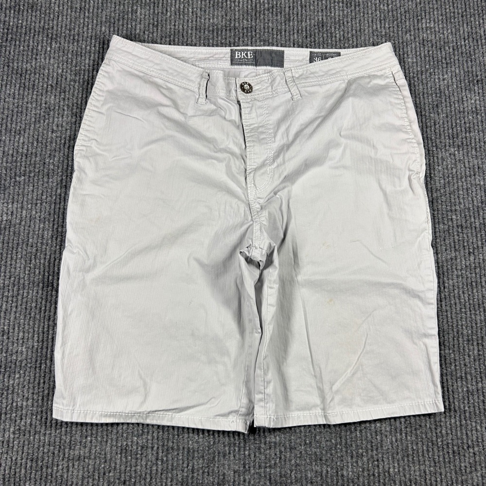 BKE Shorts Mens 36 Standard Fit Maple Smoke Gray Flat Front Casual 26810AM